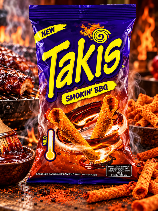 Takis Smokin’ BBQ – barbecue ízű tortilla chips 100 g