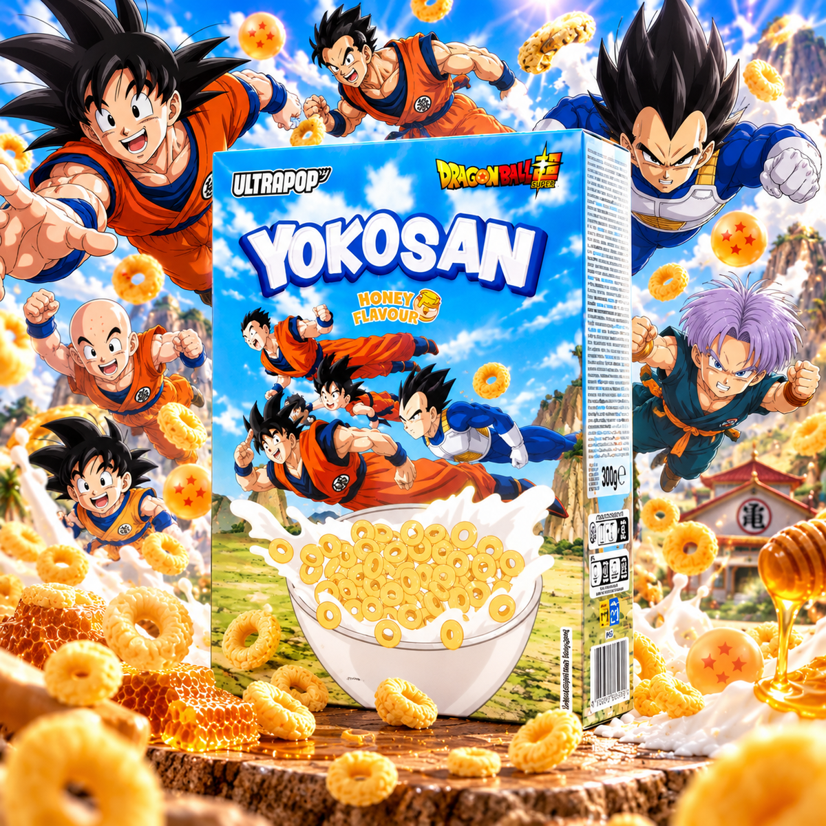 Ultra Pop Yokosan Cereals Honey Dragon Ball Super Mézes 350g