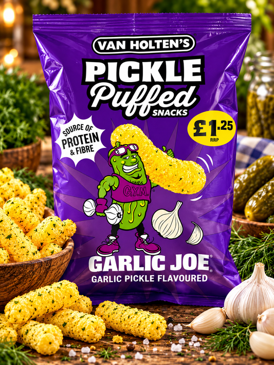 Van Holten’s Pickle Puffed Garlic Joe – fokhagymás ízesítésű snack
