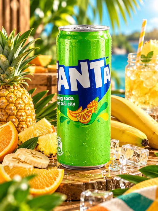 Fanta Fruity Cream Soda 320ml VNM Gyümölcsös Krémszóda Ízű Szénsavas Üdítőital