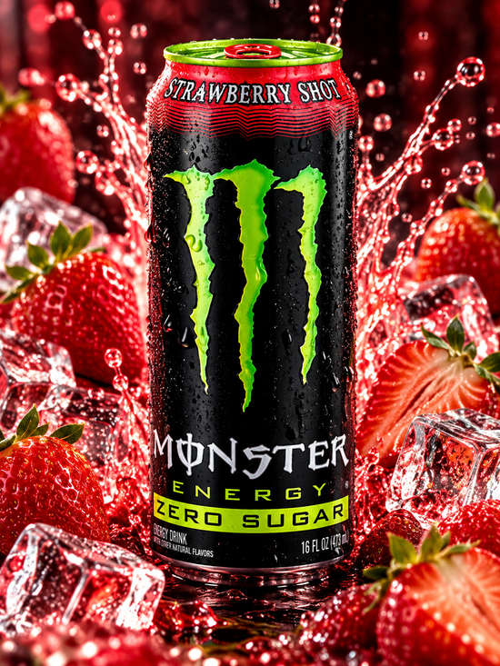 Monster Energy Strawberry Shot Zero– epres energiaital 473 ml
