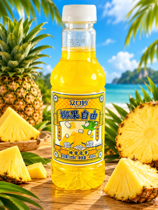 Honey Pineapple 450ml Mézes-Ananászos Gyümölcsital Ananászdarabokkal