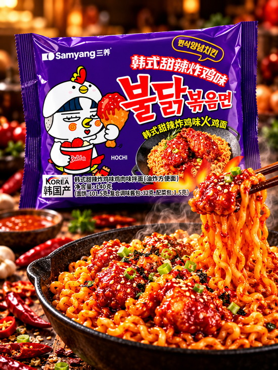 Samyang Buldak Sweet & Spicy Fried Chicken – édes-csípős csirkés instant tészta 140 g