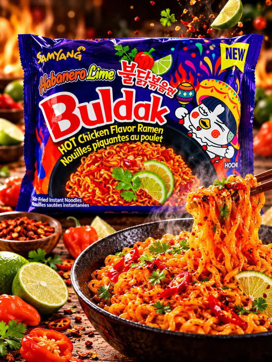 Samyang Buldak Habanero Lime – csípős instant tészta 135 g