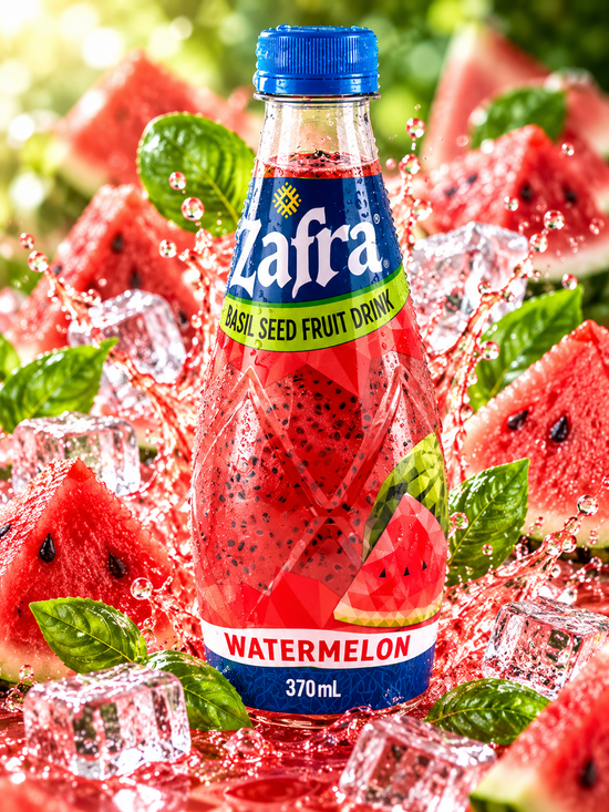 Kato Zafir Watermelon Juice With Basil Seed 370ml THA Görögdinnye Ital Bazsalikommaggal